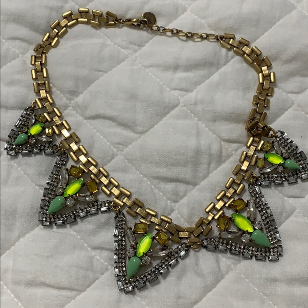 Stella and dot Paloma yellow & gold neon necklace